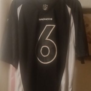 Black on black DENVER BRONCO CUTLER #6 JERSEY NEVER WORN SIZE XL